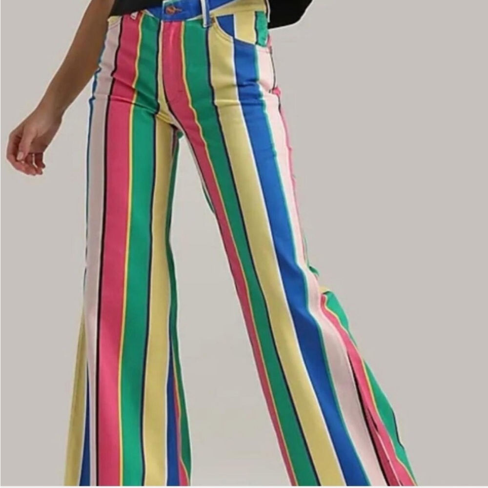Wrangler Wanderer 622 High Rise Stripe Bell Bottom Jeans